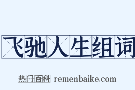 飞驰人生组词是什么意思的图片